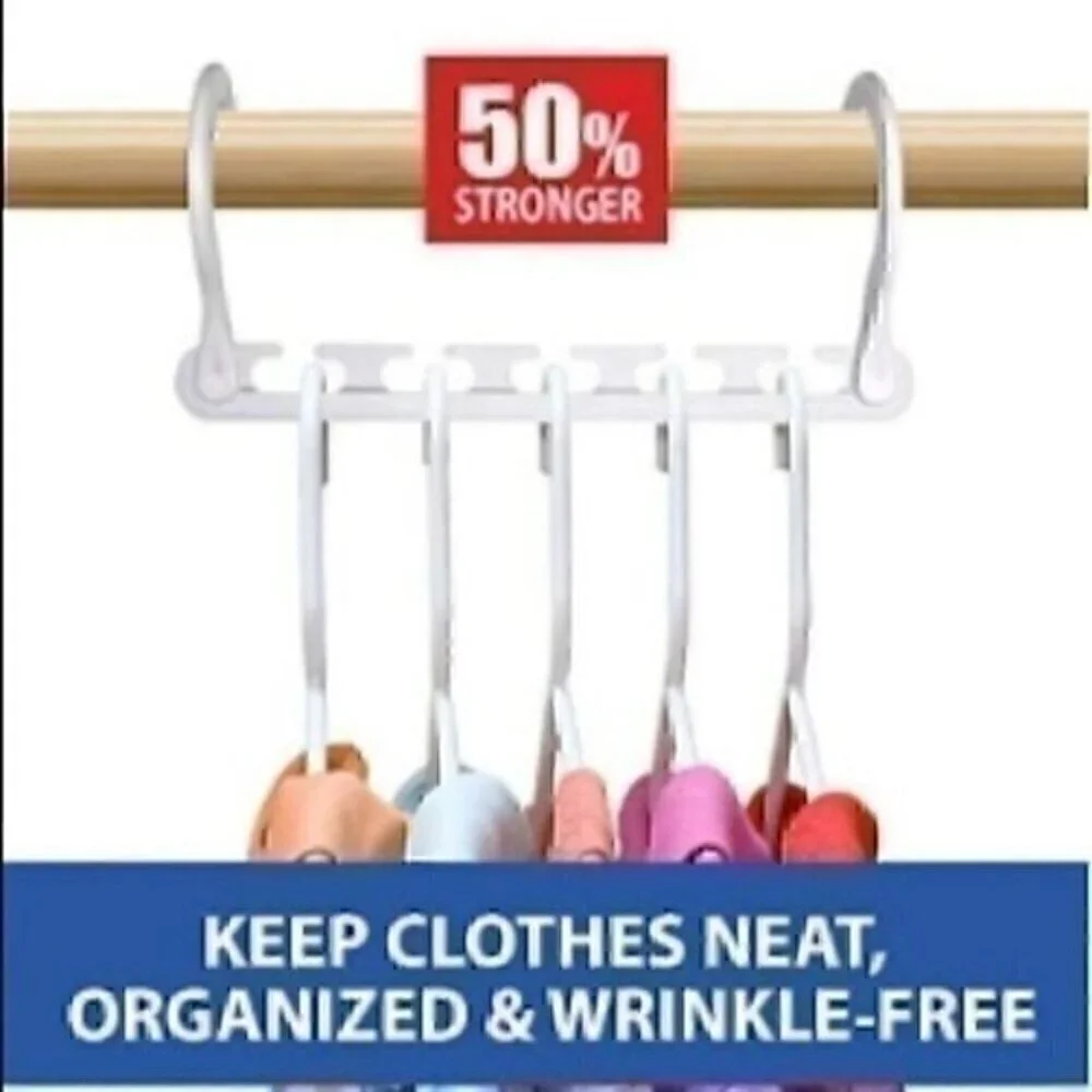 5 Wonder Hangers. Amazing space saving closet organizer
